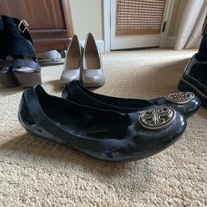Tory Burch Black Flats